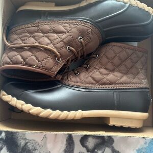 St. John's Bay Brown and Black Quilted Women's Boots